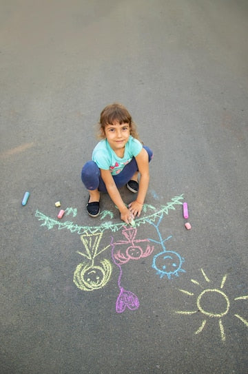 Fun Fizzing Sidewalk Paint Activity for Kids