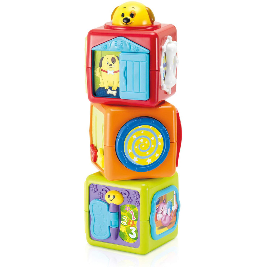 Baby Activity Cubes & Stacking Toy Blocks - Set of 3 – Bambiya
